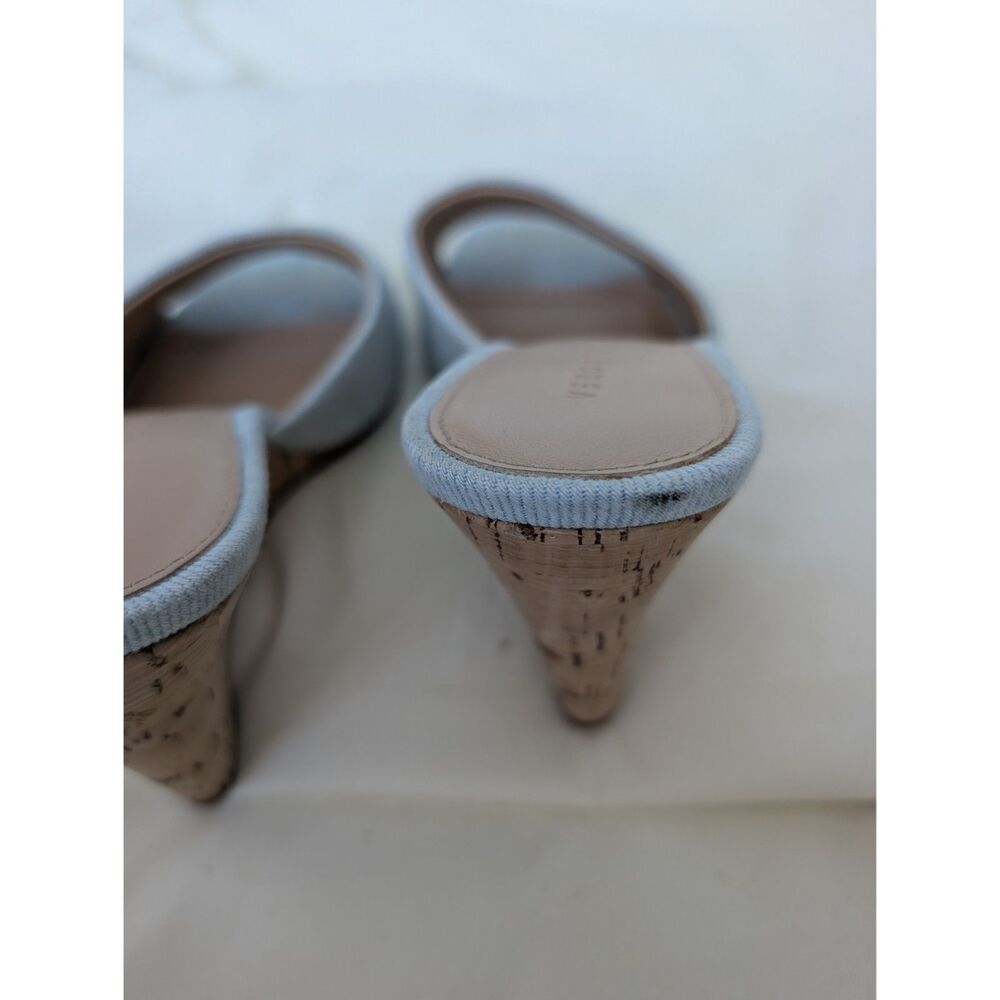 Veronica Beard Dali Slide Wedge Sandals Shoes Light Blue Denim Sz 6.5M - Picture 16 of 16